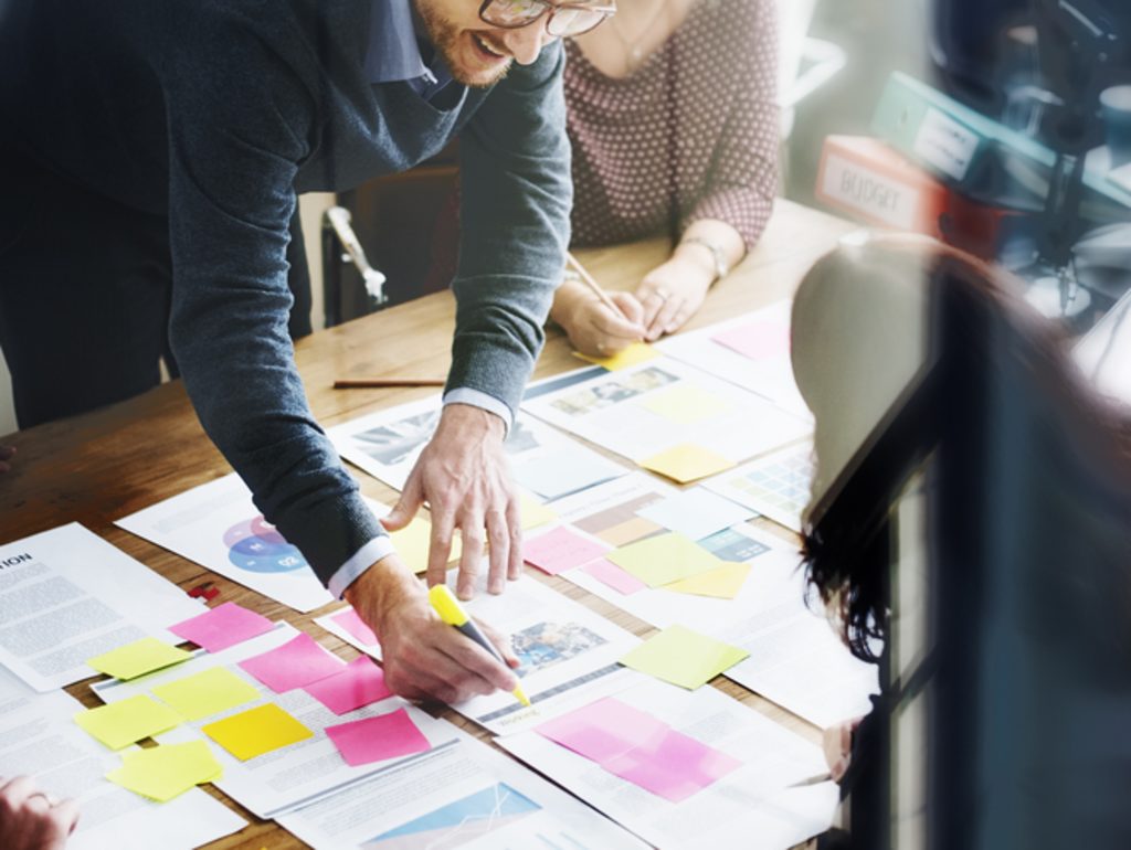 Team working on large project