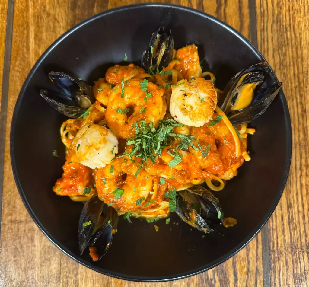 Best Seafood Linguine in Orange Beach, Bolo Restaurant's Fruits De Mer