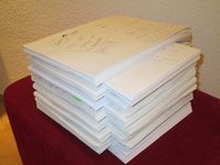 Papierstapel - Titanic-Manuskript