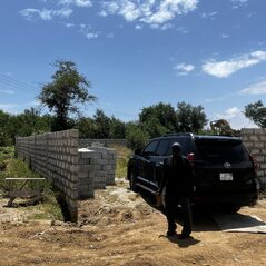 Baustelle für ein neues Wohnhaus