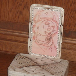 Streichholzdose mit Marienbild