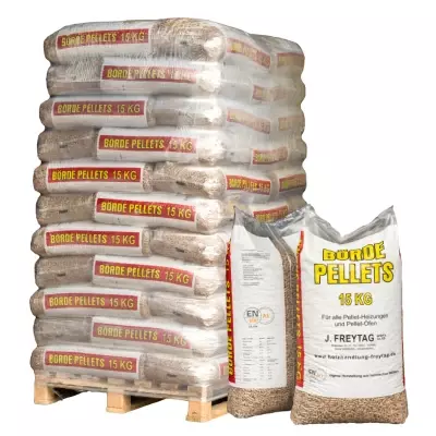 Börde Pellts Sackware auf Palette