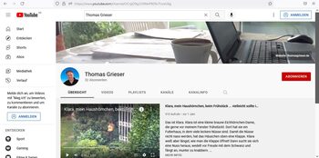 Abbildung YouTube-Kanal von Thomas Grieser