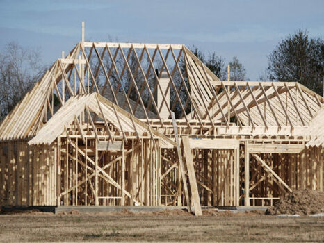 House building stick frame construction