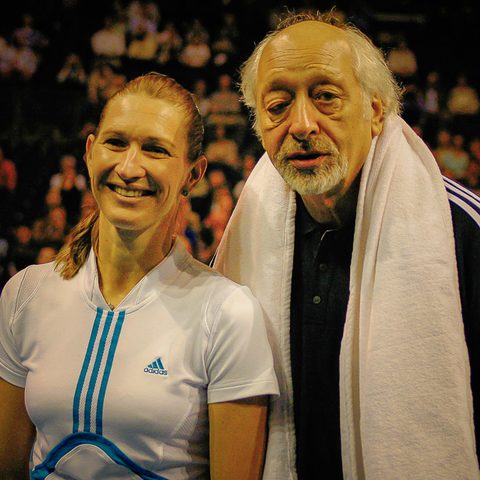 Beim Spaßdoppel war Komiker Karl Dall Steffis Partner.