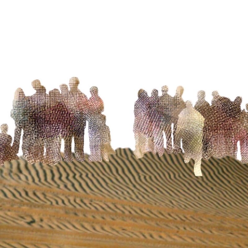 REISEGRUPPE IN DER WÜSTE 3, 2009, Fotografik, Inkjet-Druck auf Aquarellkarton, 34x50cm