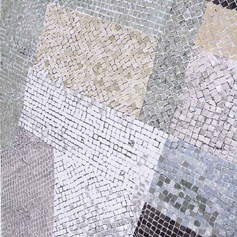 COLLAGE 2, 2005, kleine Papier-Quadrate geschnitten und geklebt, 100x70cm