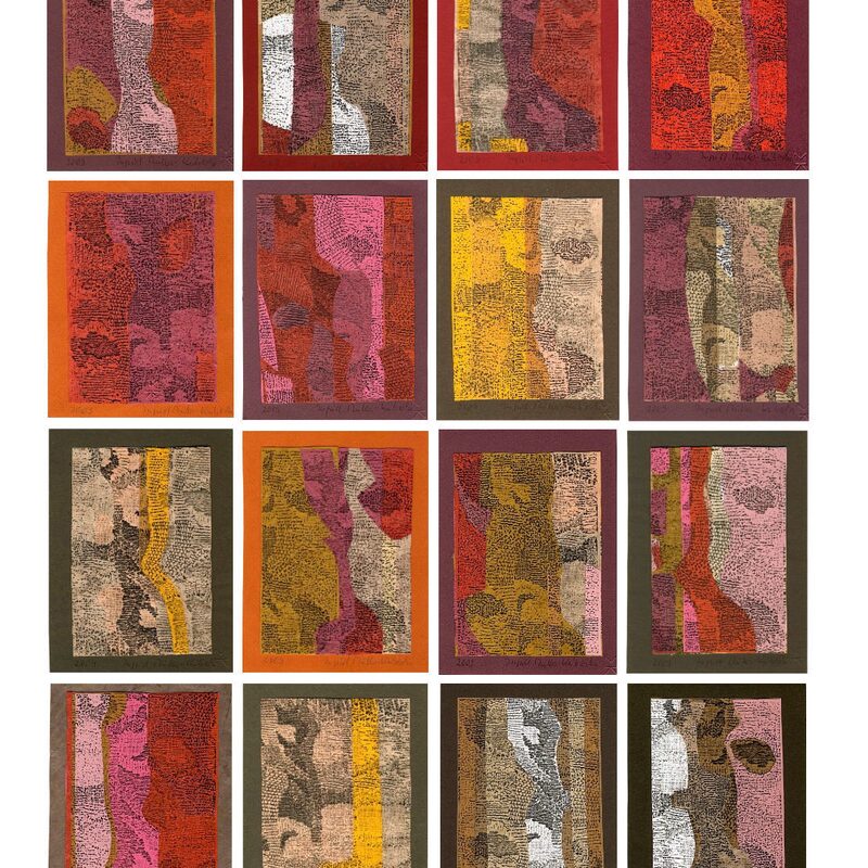 VARIATION 3, 2008, bedruckte Papiere, geklebt, 64x59cm