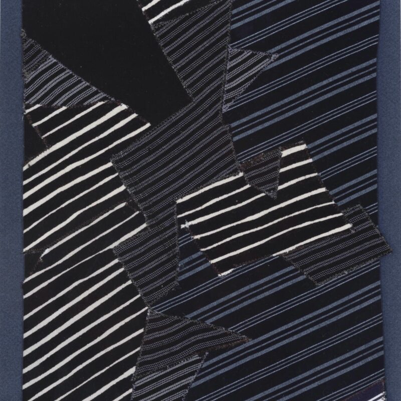 LEICHT SCHRÄG 2, 1996, genäht, 33,6x26cm