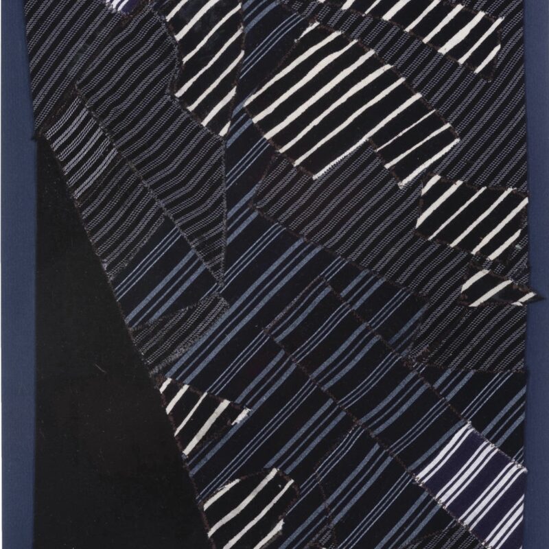 LEICHT SCHRÄG 1, 1996, genäht, 33,6x26cm