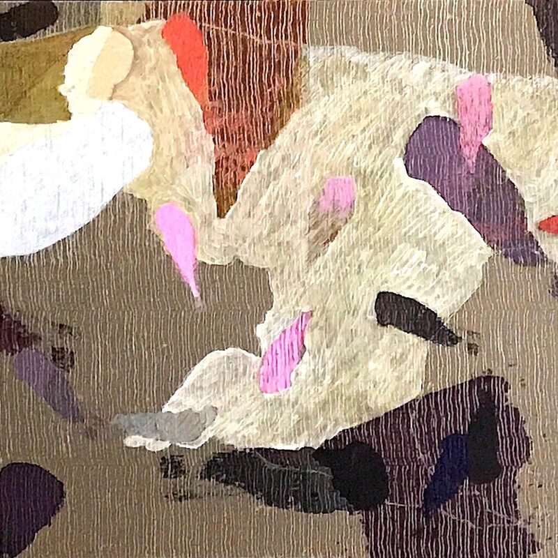 VERNETZT 5, übermalt, 2021, Foto-Druck auf Alu-Dibond, 50x55cm