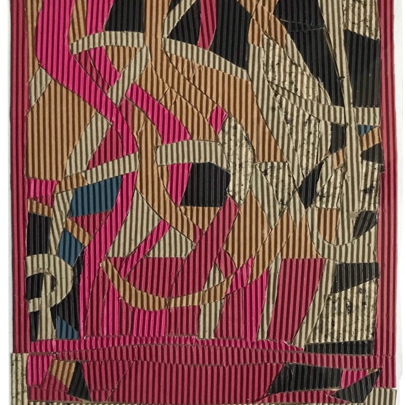 WELLPAPPE-INTARSIE, 2003, geschnitten und geklebt, 25x22cm