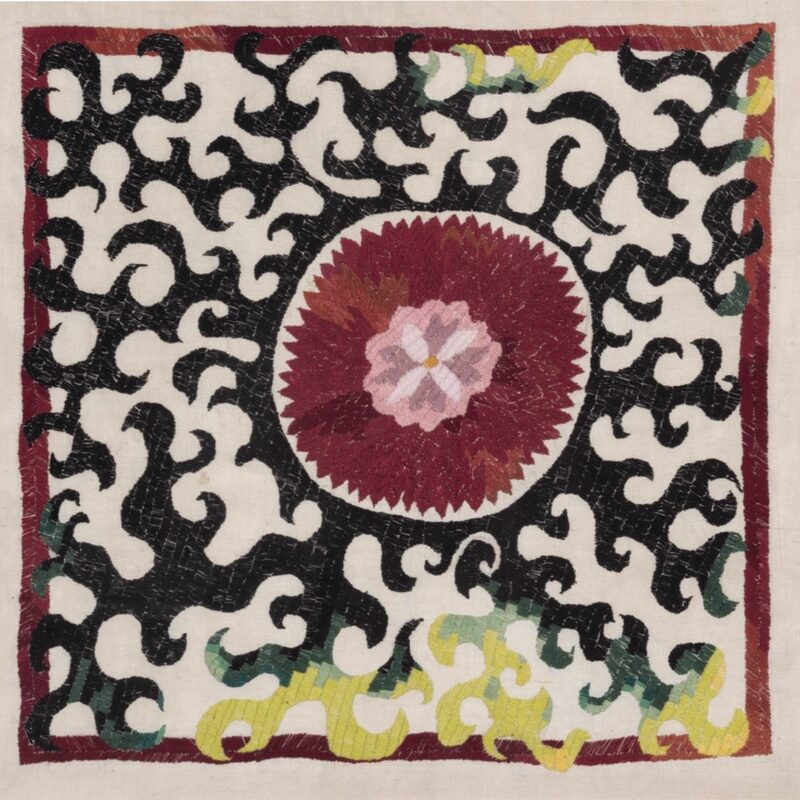 ERINNERUNG AN MITTELASIEN, 1981, Stickerei auf Leinen, 64,5x75cm