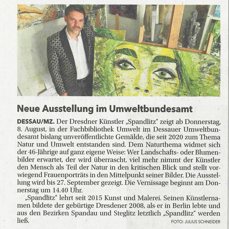 Mitteldeutsche Zeitung (MZ), 06.08.2024, Neue Ausstellung im Umweltbundesamt