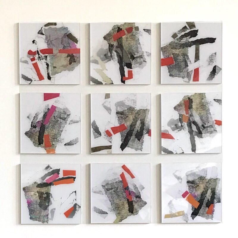 STILLLEBEN MIT STOFFSTÜCK 1-9, 2023, Foto-Druck auf Alu-Dibond hinter Acryl-Glas, 65x70cm