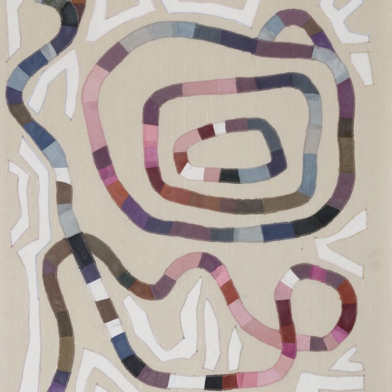 VARIATIONEN 4, 1991, genäht, 63x53cm