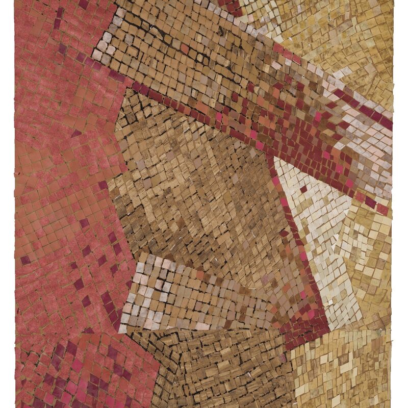 COLLAGE 3, 2005, kleine Papier-Quadrate geschnitten und geklebt, 100x70cm