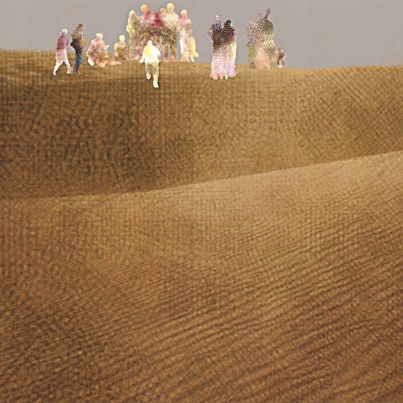 REISEGRUPPE IN DER WÜSTE 1, 2009, Fotografik, Inkjet-Druck auf Aquarellkarton, 34x50cm