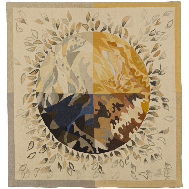 ASSOZIATIONEN ZU TELEMANN'S "TAGESZEITEN",  1977, gewebt,  200x200cm