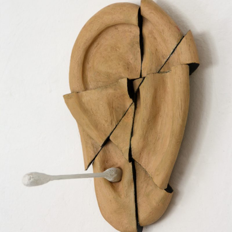 Ohr 2014, Holz, Stahl, Kleber, Farbe