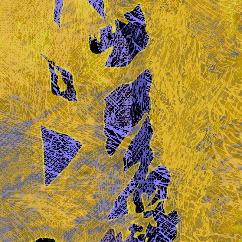 DURCHBLICKE 2, 2013, Schraffuren auf 2 Ebenen, mit Durchblicken, digital vereint, Inkjet-Druck auf Aquarellkarton, 100x70cm