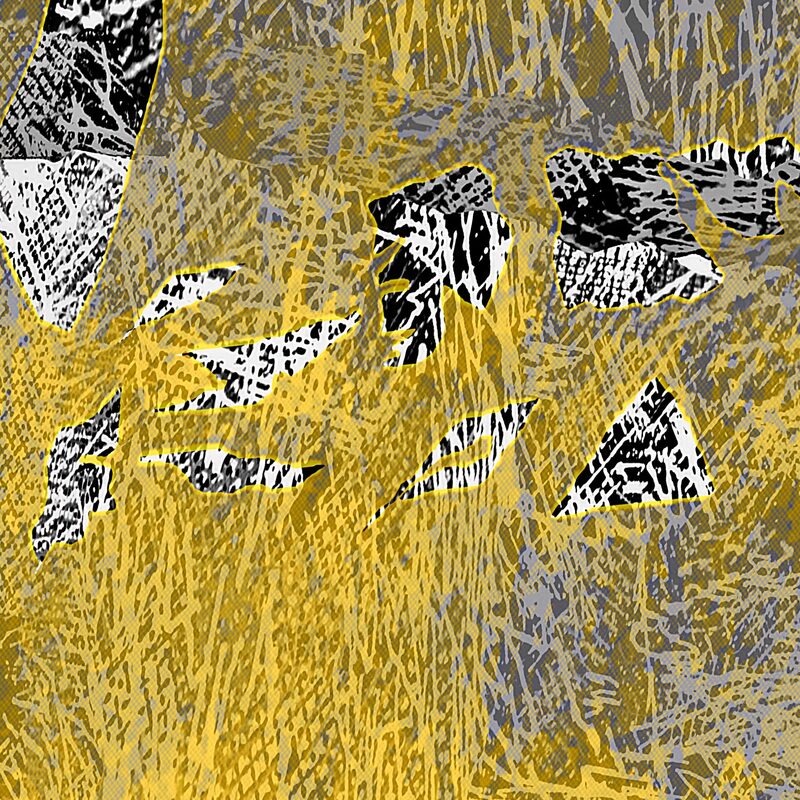 DURCHBLICKE 3, 2013, Schraffuren auf 2 Ebenen, mit Durchblicken, digital vereint, Inkjet-Druck auf Aquarellkarton, 100x70cm