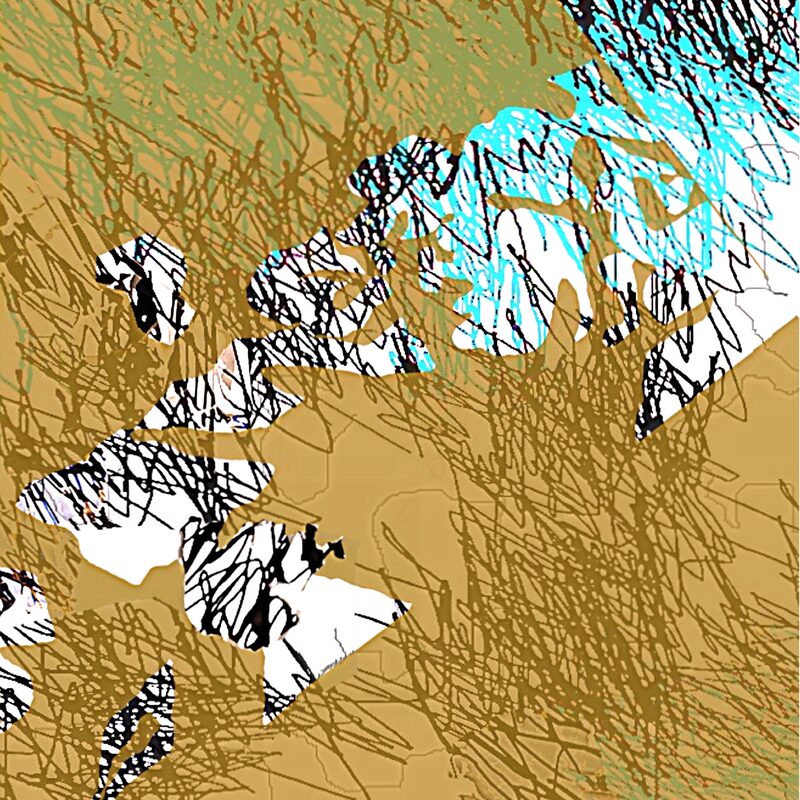SCHRAFFUREN - DARÜBER UND DARUNTER 1, 2013, Inkjet-Druck auf Aquarellkarton, 100x70cm