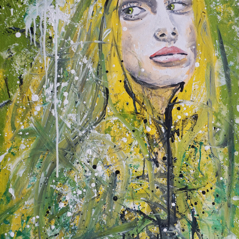 Kiras Klima 2023, 97x58 cm, Öl auf Hartfaserplatte