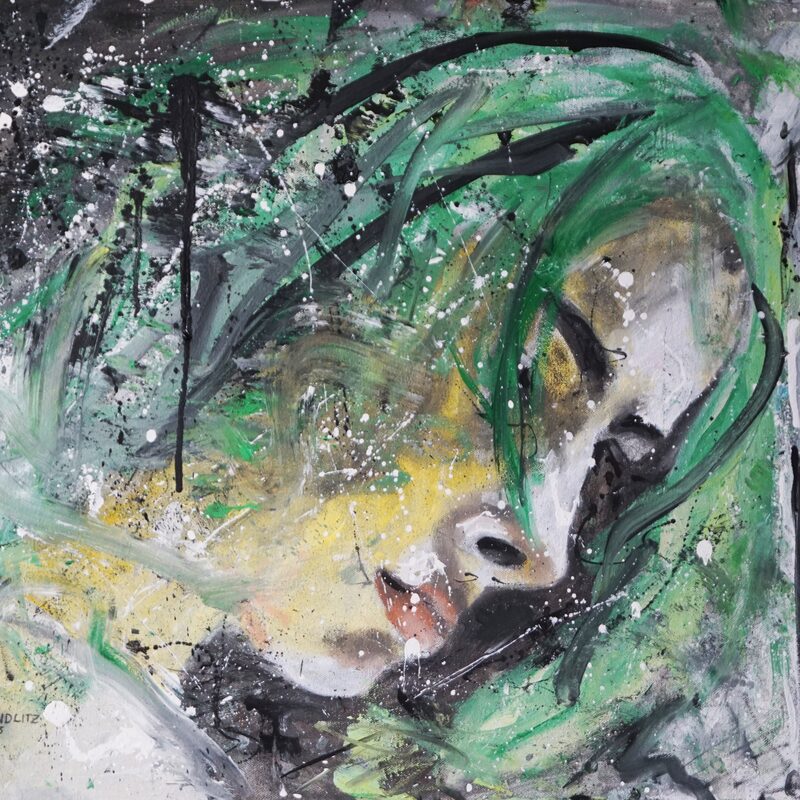 Am Fenster zum Garten 2023, 60x80 cm, oil on canvas