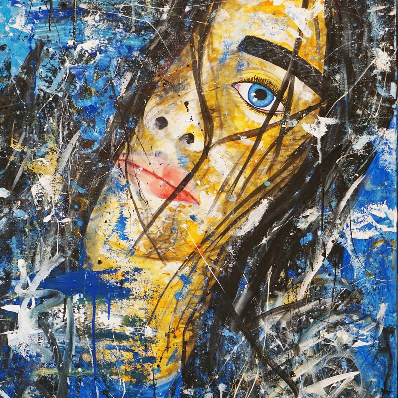 Wind im Haar 2022, 120x80 cm,  acrylic on canvas