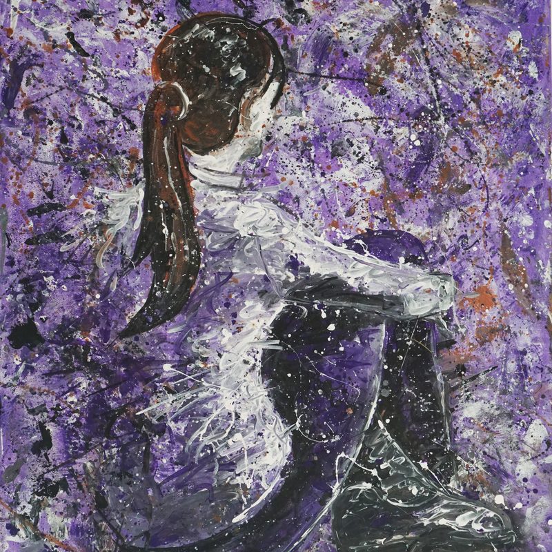 Versonnen 2018, 80x60 cm, acrylic on canvas