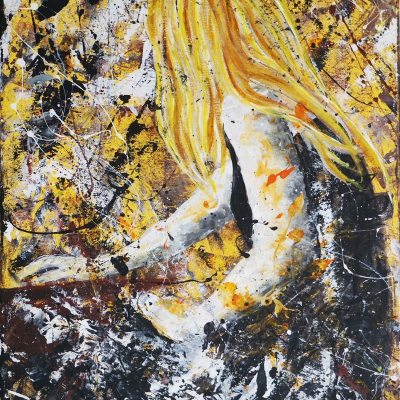 Claire 2018, 70x50 cm, Acryl auf Leinwand