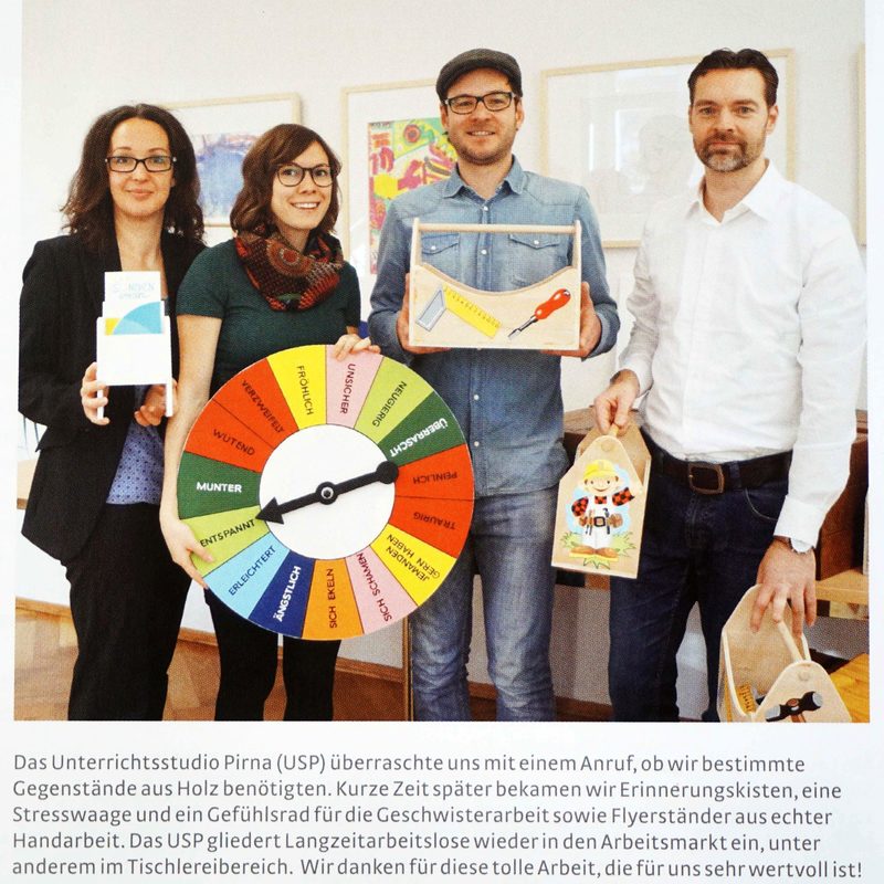 Zeitschrift Sonnenstrahl, Ausgabe 4/2016, Sponsoring zu Gunsten krebskranker Kinder über den
Sonnenstrahl e.V. Dresden, Initiator und Lehrkraft beim Unterrichtsstudio Pirna