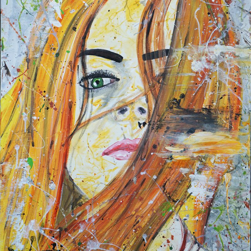 Wohlbeherzt 2022, 92x61 cm, acrylic on canvas