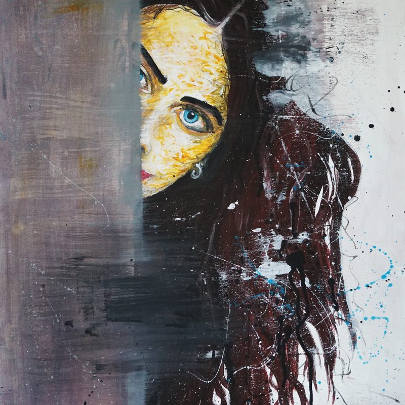 hervor 2022, 80 x60cm, Acryl auf Leinwand