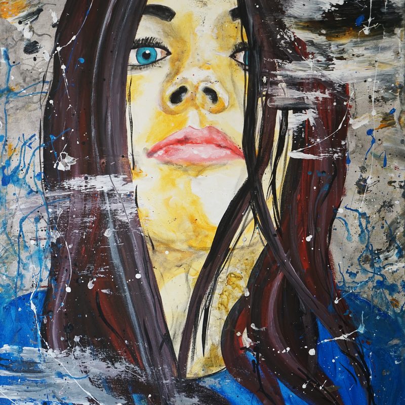 Keck 2022, 92x61 cm,  acrylic on canvas