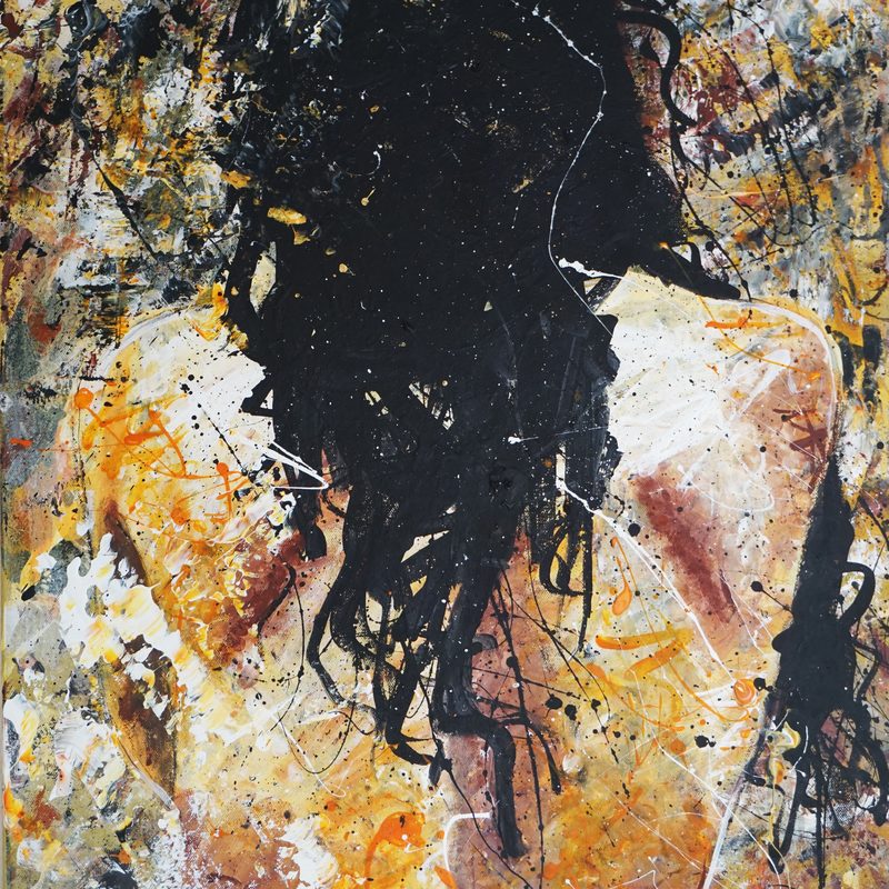 Rücken einer Frau 2018, 80x60 cm, Acryl auf Leinwand