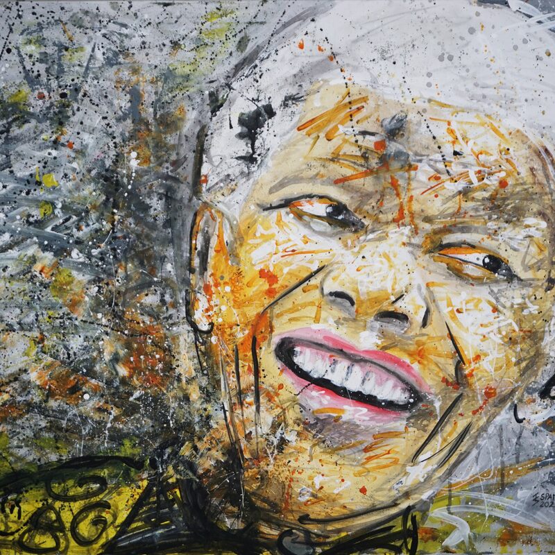 Freiheit (Nelson Mandela)  2022, aus der Serie  "emotions",  120x80 cm, Acryl auf Leinwand
