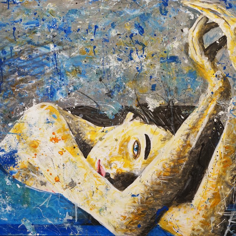 Liebewund 2022, 120x80 cm, Acryl auf Leinwand