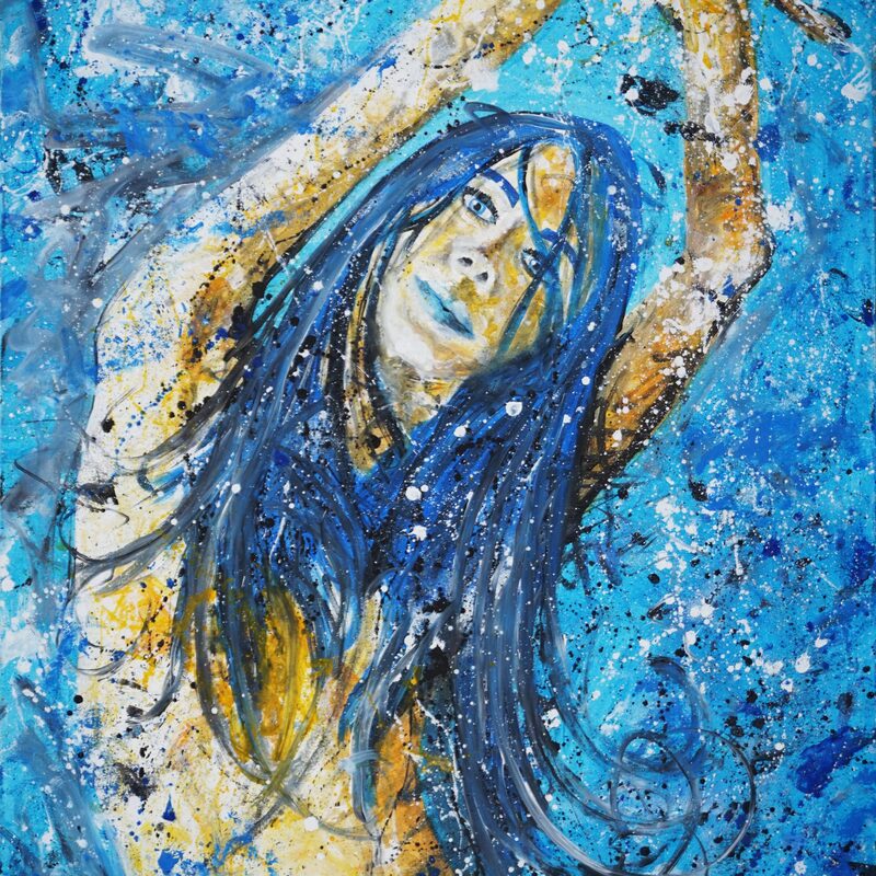 Kalt erwischt 2022, 120x80 cm, Öl auf Leinwand (Mischtechnik)