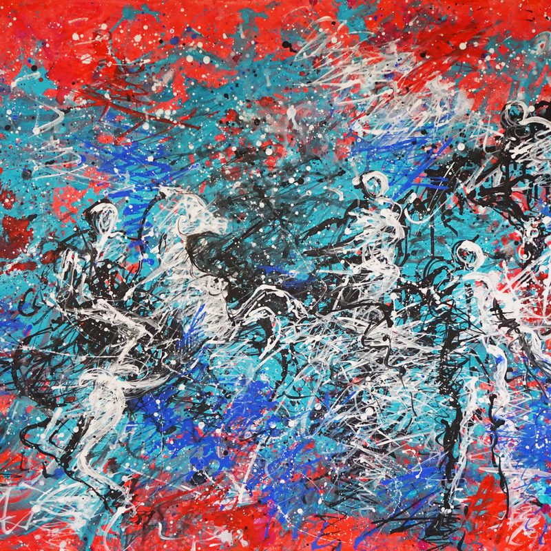 Hoch zu Ross 2019, 120x80 cm, acrylic on canvas