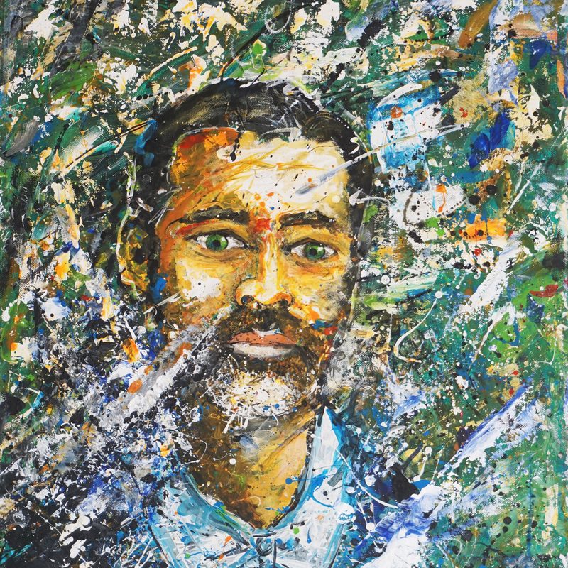 Spandlitz – Self-Portrait
2018, 60x50 cm, acrylic on canvas 

