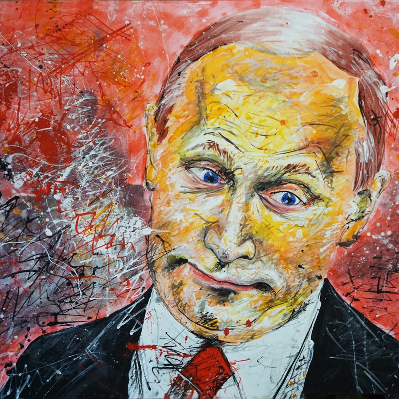 Kremlchef (Putin) 2020, aus der Serie  "emotions", 120x80 cm, Acryl auf Leinwand