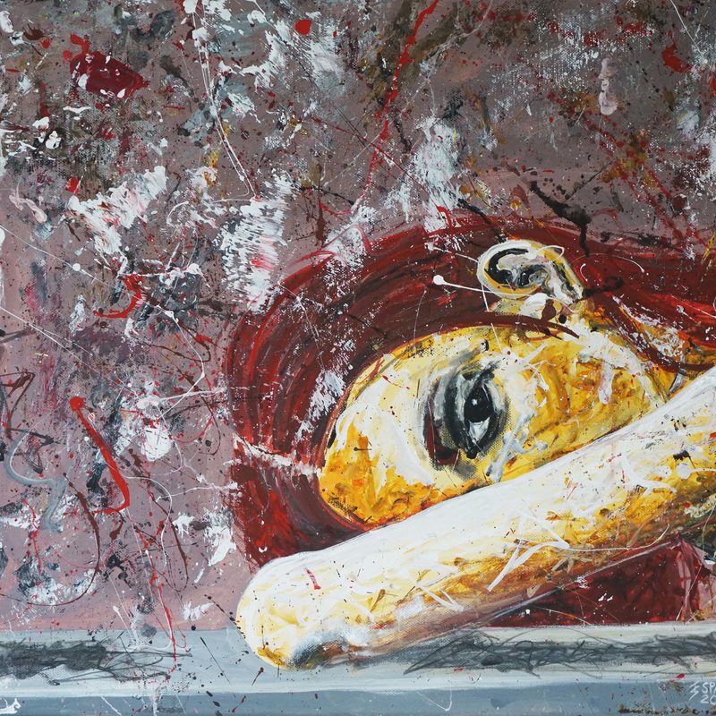 Begegnung 2018, 70x50 cm, Acryl auf Leinwand