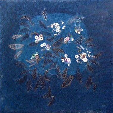 PAILETTENSTICKEREI 1, 1976, 16x16cm