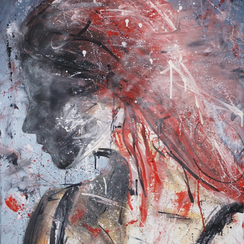 Klammheimlich 2023, 70x90 cm, oil on canvas