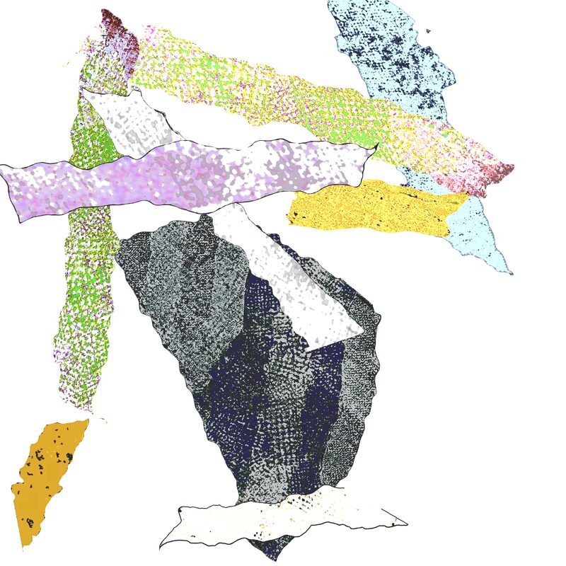 VERFLECHTUNGEN 7, 2020, Foto-Druck auf Alu-Dibond, 15x15cm