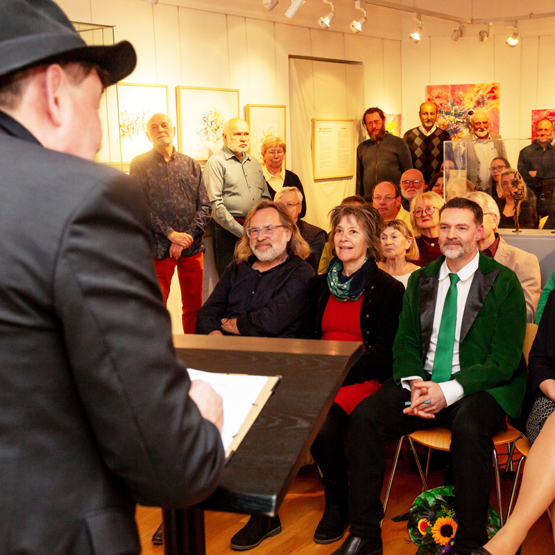 eulogy Holger John on the opening night at the Karrasburg Museum in Coswig, 20.03.2026