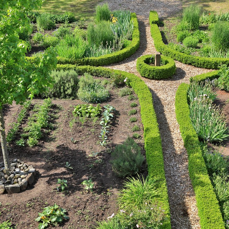 Kräutergarten von oben