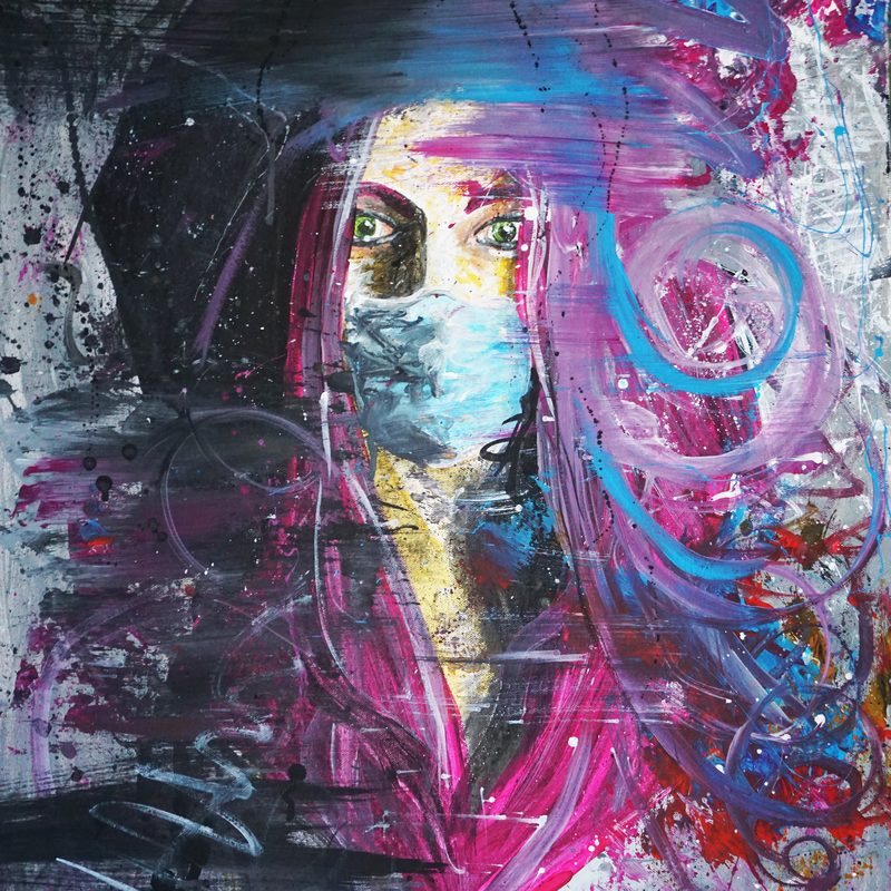 In dieser Zeit 2021, 60x80 cm, Acryl auf Leinwand